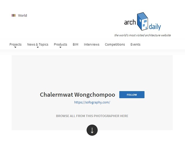 Archdaily : Chalermwat Wongchompoo