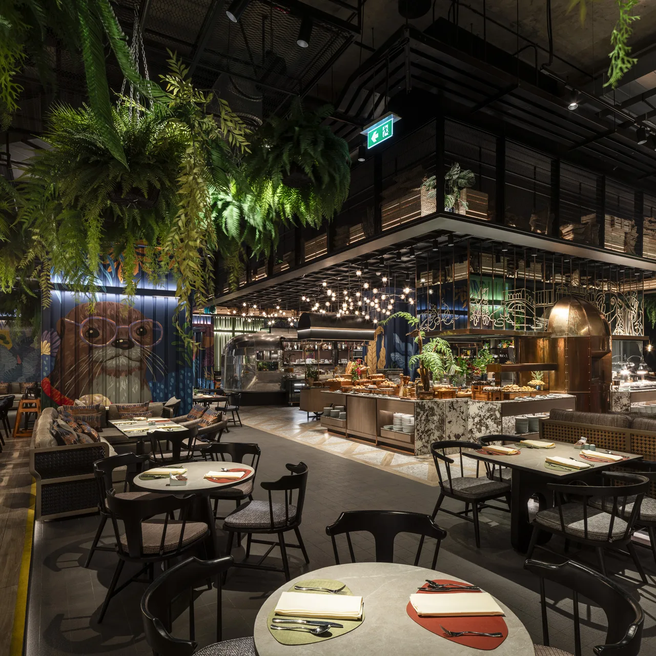 All-day dining restaurant – open kitchen view, Level 6