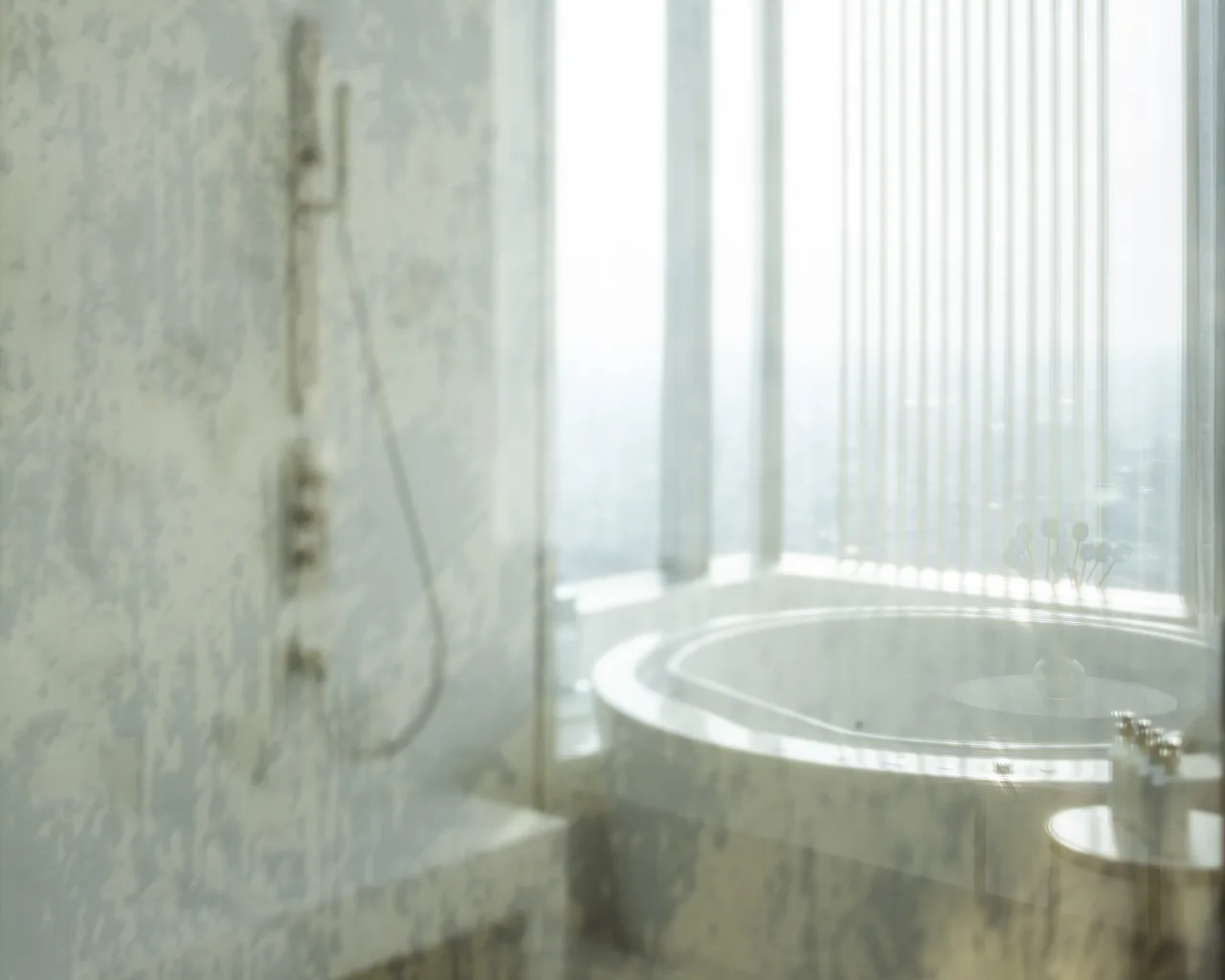 Suite • Shower Detail Suite bathroom detail – Dornbracht rain shower