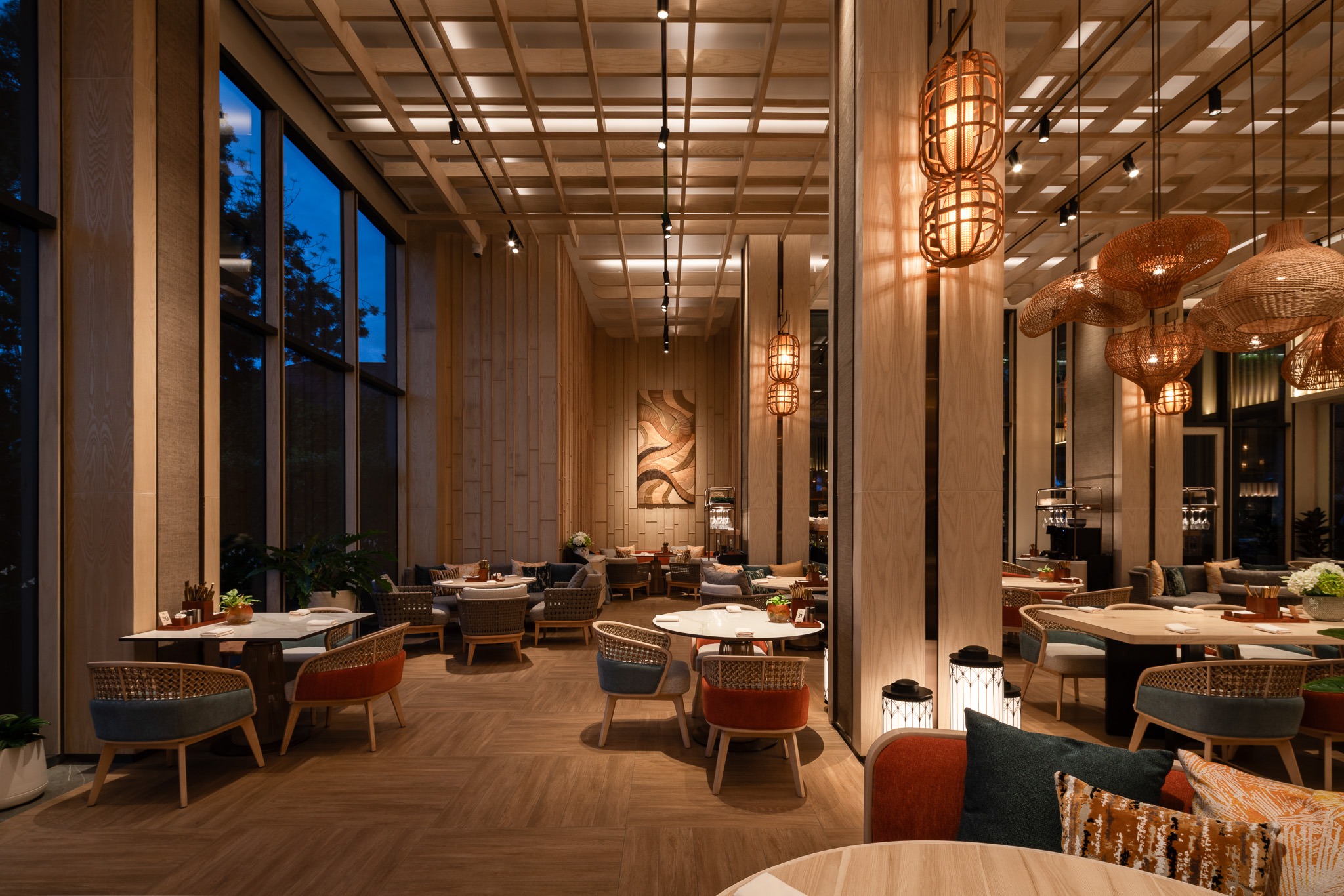 Goji Kitchen Grill & Bar ALL DAY DINING at Pattaya Marriott Resort designed by PIA Interior
