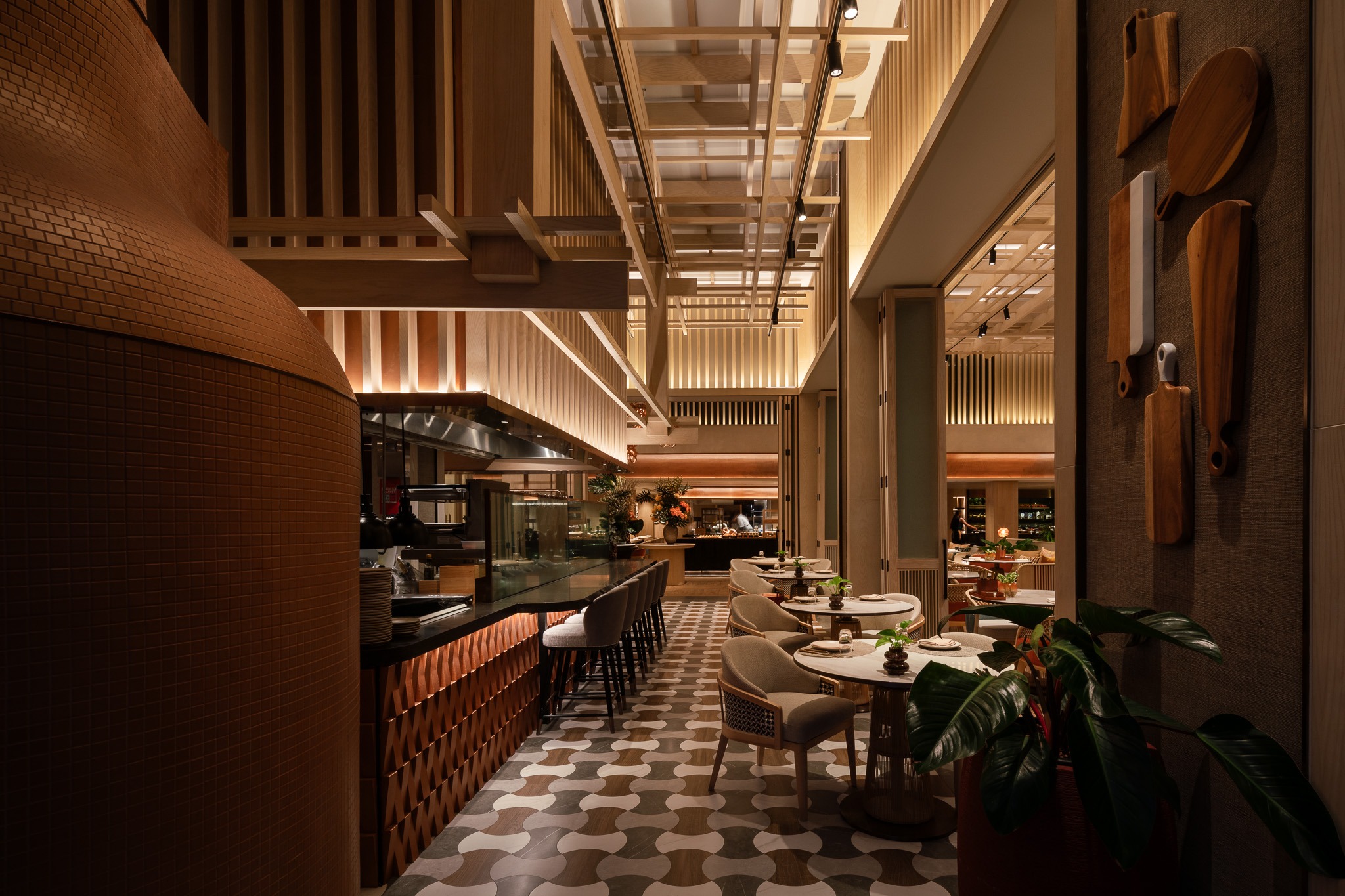 La Familiare ALL DAY DINING at Pattaya Marriott Resort designed by PIA Interior.
