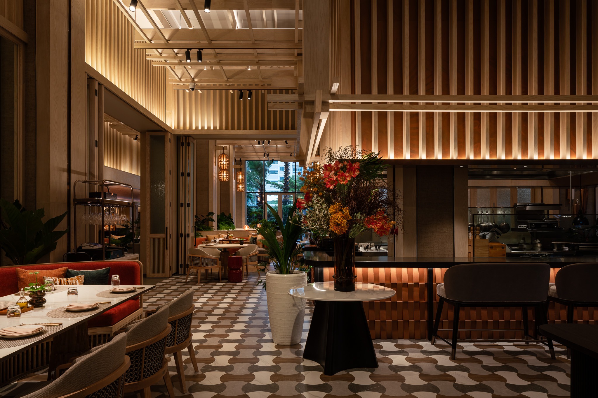 La Familiare ALL DAY DINING at Pattaya Marriott Resort designed by PIA Interior.