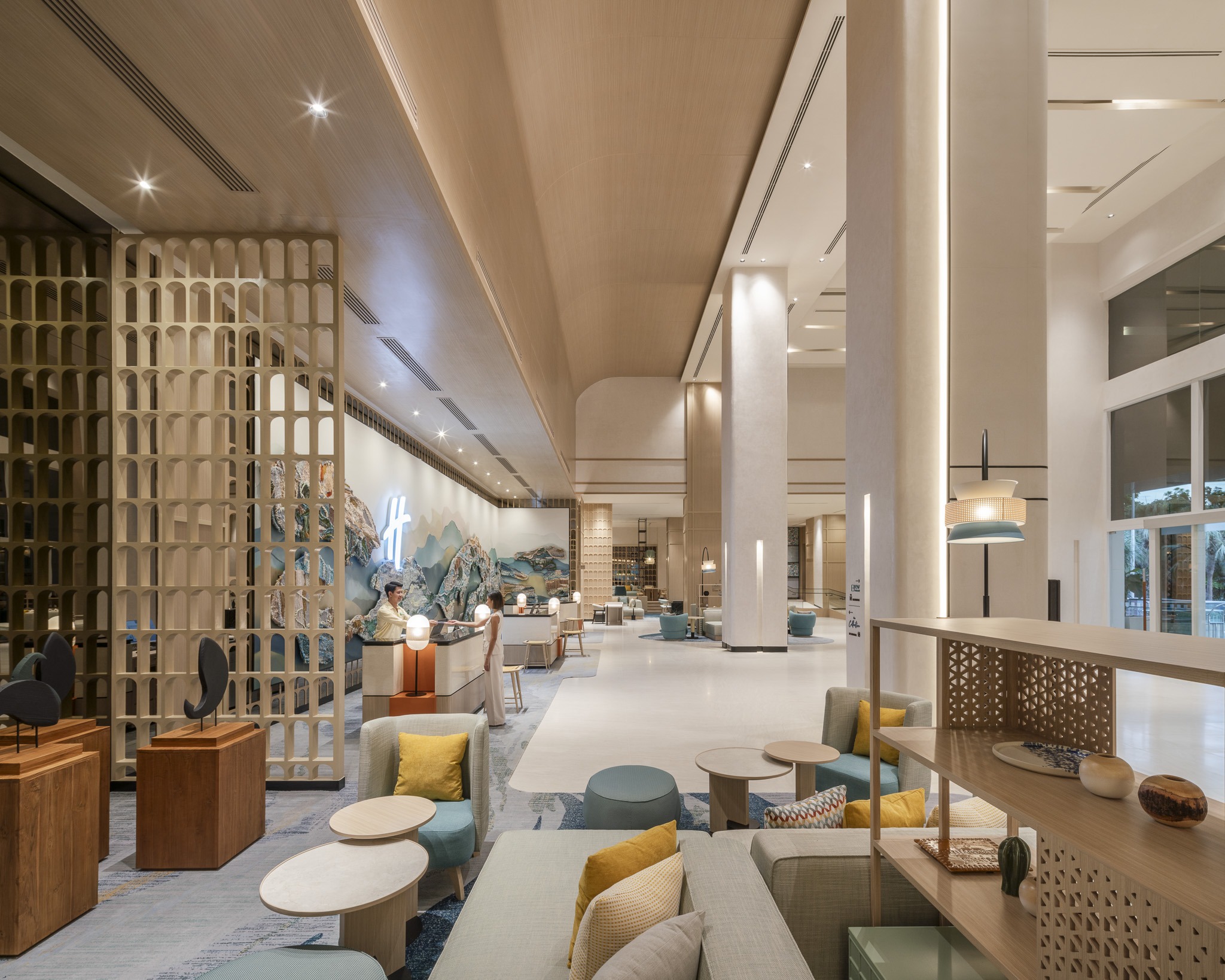 Hotel lobby interior at Holiday Inn Pattaya, Thailand