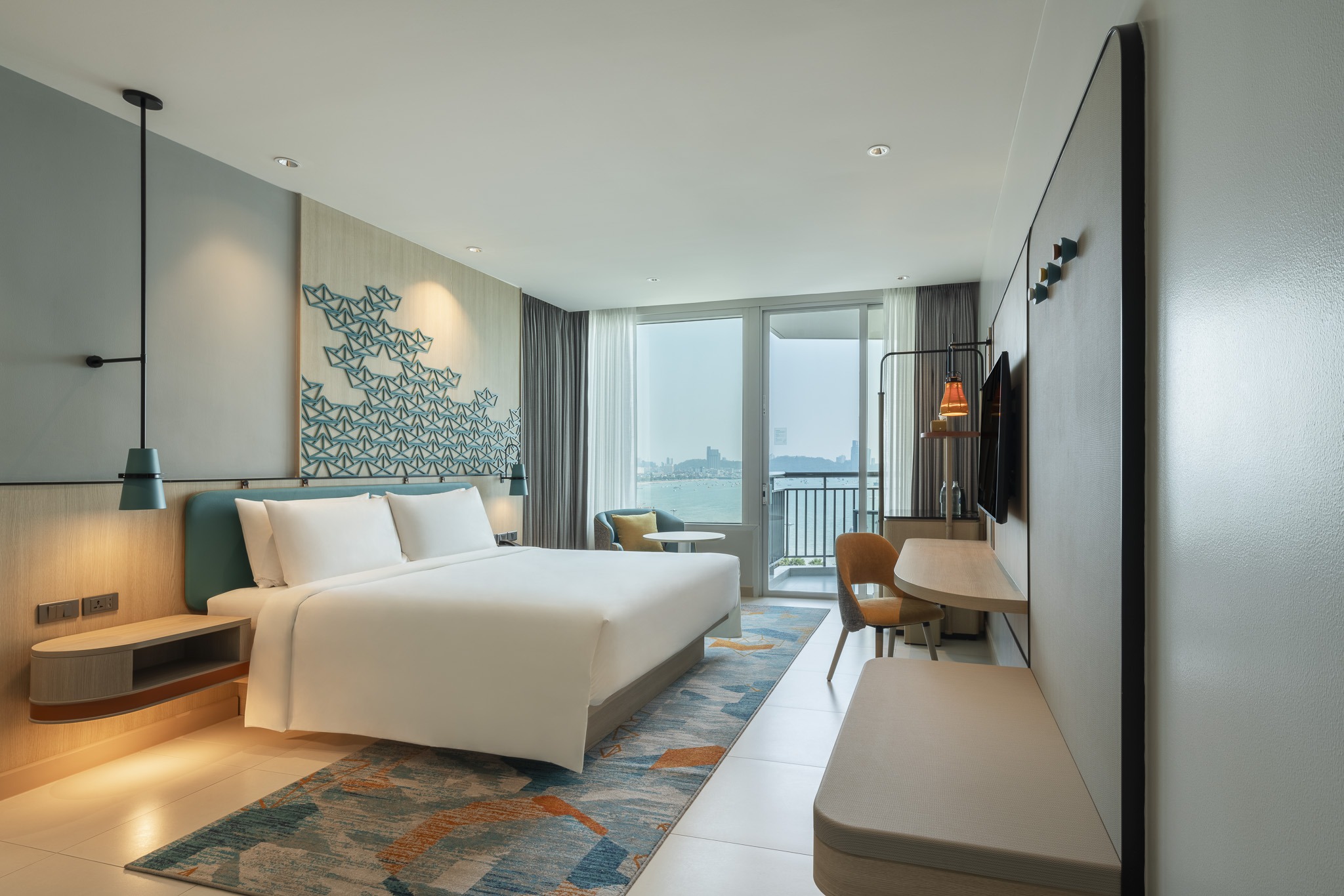 One Bedroom Suite living area at Holiday Inn Pattaya, Thailand