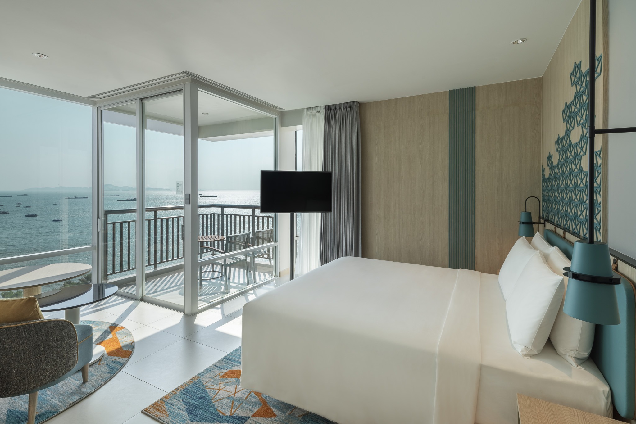 One Bedroom Suite living area at Holiday Inn Pattaya, Thailand